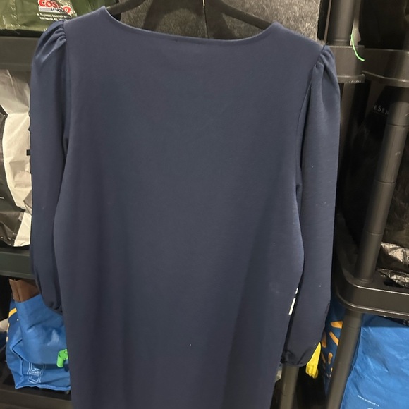 Ann Taylor Navy Dress with Floral Accents - Picture 3 of 3